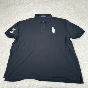 Polo Ralph Lauren Men's 3XB Black Polo Preppy Classic 3 Logo